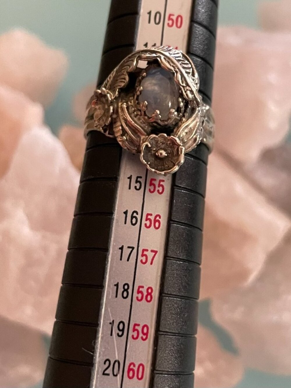 Vintage Sterling Silver Ring 6.5 Handmade Gemstone OOAK Bob Stringer Y2K $250 - Picture 11 of 16